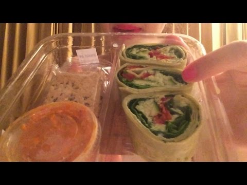 ASMR Eating Starbucks Edamame Hummus Wrap, Caramel Macchiato with Scone!