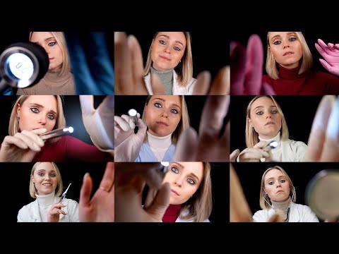 ASMR | Face exam COMPILATION (4 hours)