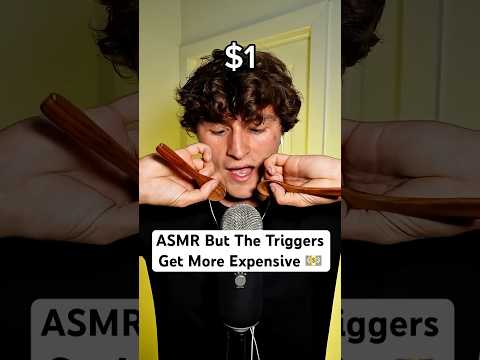 ASMR but the triggers get MORE expensive.. 💵 #asmr #shorts