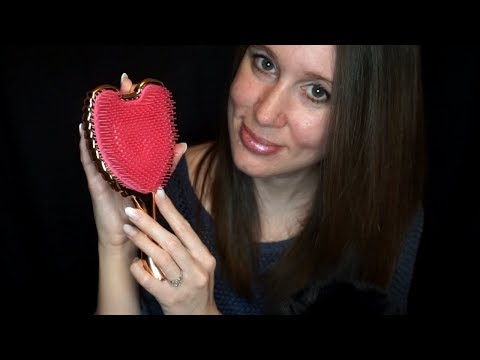 ASMR 💤Hair Brushing & Fluffy Mic Brushing for Sleep💤 | Whispered