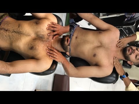 Hairy & Shaved  Compilation Chest Massage Video 💈| ASMR BODY MASSAGE |