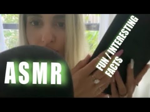 ASMR Whispered Reading of Fun / Interesting Facts w/ Tapping (Binaural)