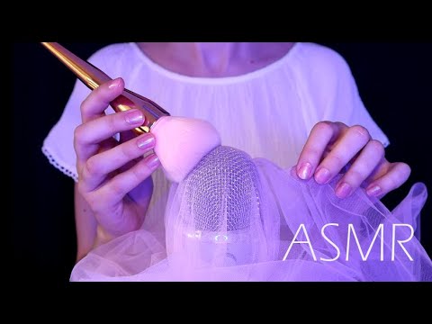 ASMR Mic Brushing with Tulle over Mic (No Talking)