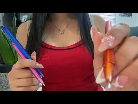 asmr tu compañera dibuja en tu mano en clase ✏️👀