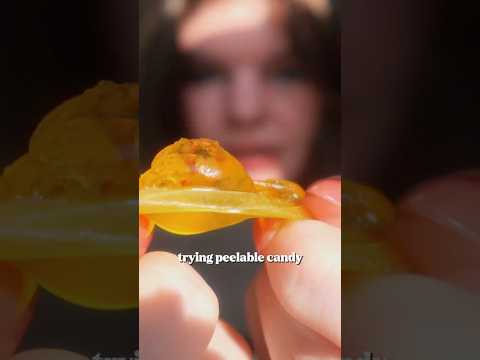 ASMR ~ peelable gummies 🍋🍏🍍 (soft, sticky eating sounds) #asmr