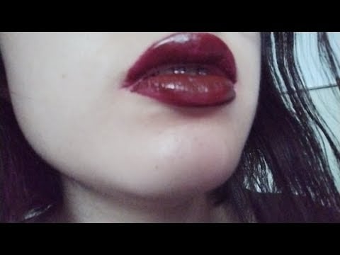 Asmr lens licking + spit painting 