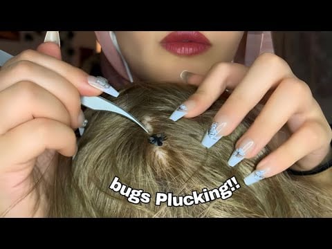 ASMR - 🐜🔍 Bugs Plucking With Gentle Scalp Massage & Scratching Bald Spots (no talking)