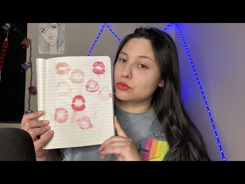 ASMR~ Paper kisses💋 Lipstick sounds & Paper Tapping