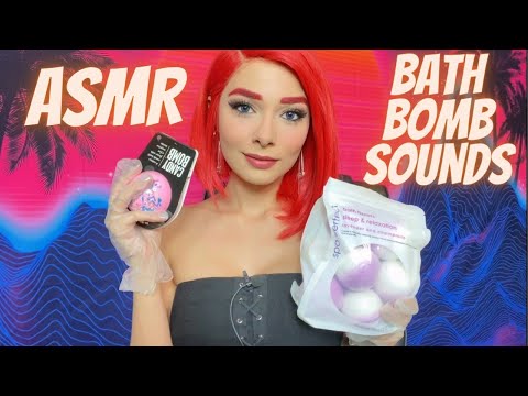 ASMR BATH BOMB SOUNDS (Soft Spoken, Fizzy, Glove, and Crinkly Sounds)