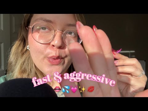 FAST & AGGRESSIVE ASMR- (Day 2/30) Mouth Sounds, Spit Painting, Your Favorite Triggers 🩷