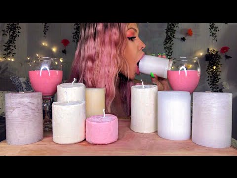 ASMR EDIBLE CANDLES PRANK EATING SHOW (EXTREME MESSY EATING) 먹방 MUKBANG 멜론