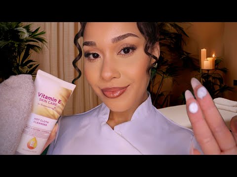 Soothing ASMR Facial | Calming Makeup Removal & Face Mask for Deep Sleep