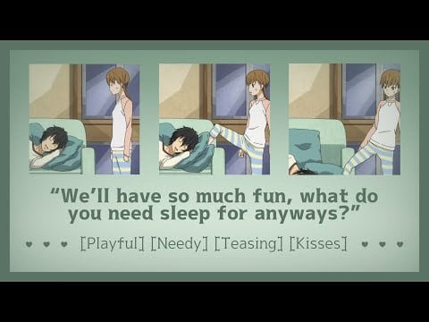 GF keeps you awake with playful cuddles [ASMR Girlfriend RP F4A] [Needy] [Teasing] [Kisses]