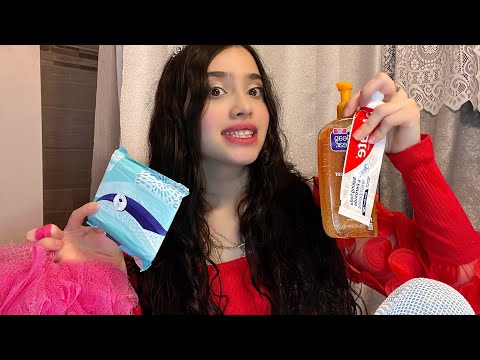 ASMR-  ASMR CON COSAS QUE TENGO EN MI BAÑO / SONIDOS DE TAPPING , SONIDOS PEGAJOSOS / RELANTE