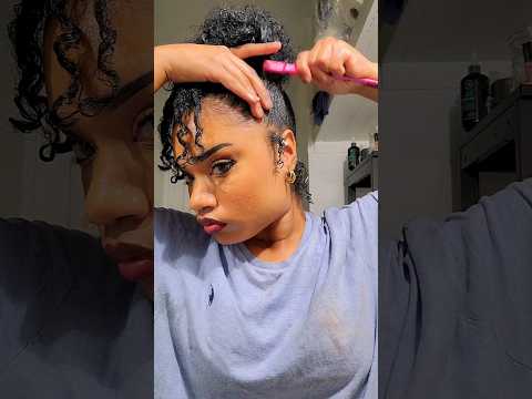 watch me do my hair 🫣 #shorts #naturalhair