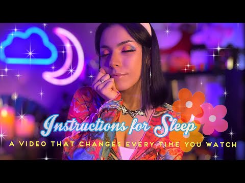 ASMR Instructions for Sleep that Change Every Time You Watch 🌷 (eyes closed half way through) 🌞