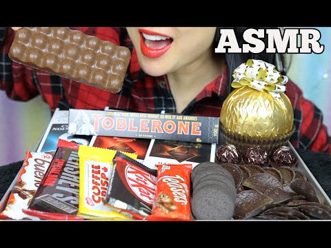 ASMR DARK CHOCOLATE *LINDT + FERRERO ROCHER + OREO AERO BUBBLES + MALTESERS (NO TALKING) | SAS-ASMR