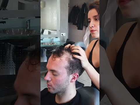 Mary does hair scratching head massage for quality sleep