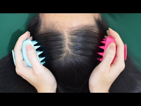 ASMR Relaxing Head Massage With Shampoo Brush For Relieve Stress, Headache, Anxiety