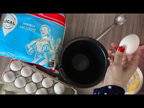 ASMR Cooking Scrambled eggs (Crinkle Sounds) (No Talking!)