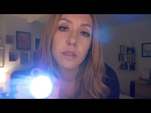 ASMR Medical RP - treating a head wound/head exam