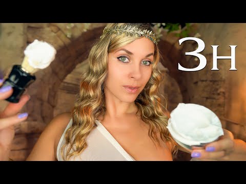 ASMR 3h Sleep Inducing Haircut Roleplay, Shave, Massage, Brushing ...