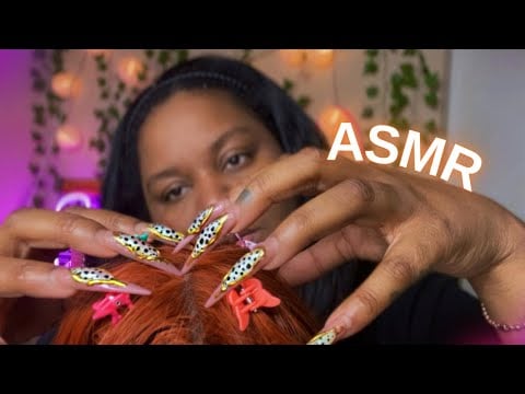 ASMR - 💤💆🏽‍♀️BRAIN TINGLING SCALP SCRATCHING, PLUCKING & MASSAGING | TINGLY MOUTH SOUNDS