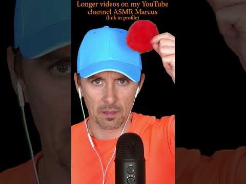 ASMR For Christmas I'm giving myself a proper pom pom #short