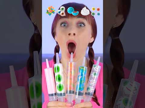 ASMR Gummy Eyeballs, Jelly Belly, Whipped Cream  #mukbang #challenge