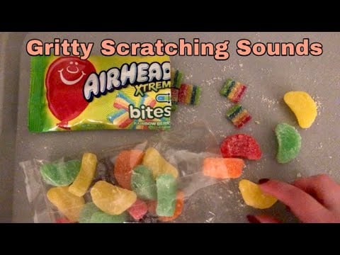 ASMR- Aggressive Scratching on Candy, Gritty Sounds- No talking