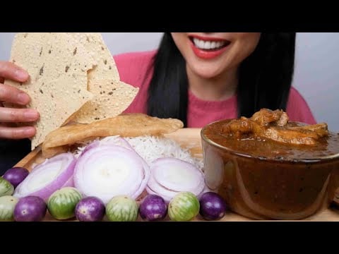 INDIAN CHICKEN CURRY (ASMR EATING SOUNDS) NO TALKING | SAS-ASMR