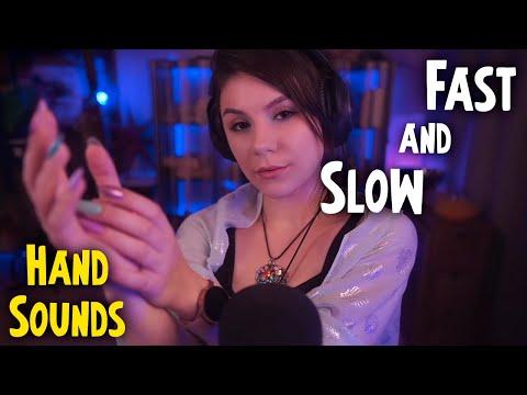 ASMR Fast and Slow Hand Sounds, Finger Fluttering 💎 No Talking