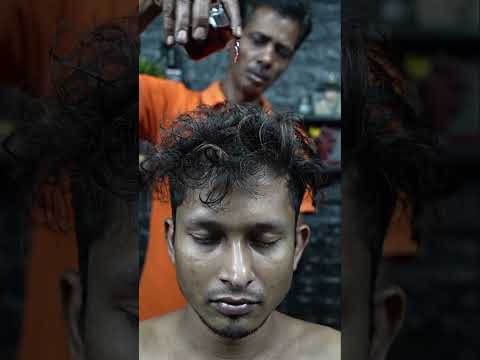 Uncle Barber Doing Very Relaxing Head Massage ASMR wITH nECK cRACKiNg #shorts