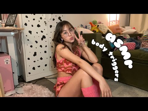 ASMR Body Triggers and Clothes/Fabric Sounds (Collarbone Tapping, Hand Sounds, Hair Sounds)