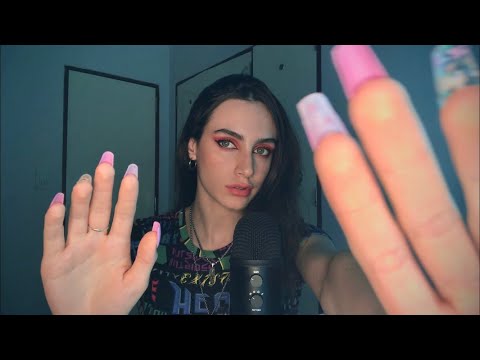 ASMR Tocando tu Carita ✋🏻MOUTH SOUNDS, Hand Movement