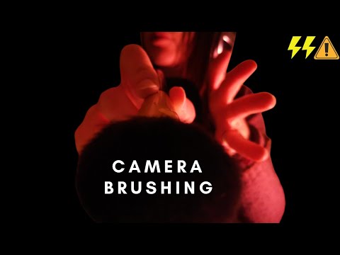 ASMR - EXTREMELY FAST and AGGRESSIVE FACE BRUSHING | up close camera brushing | TINGLY whispering