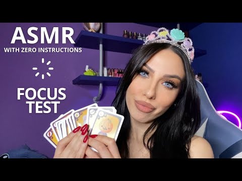 ASMR con ZERO ISTRUZIONI - SEGUI LE MIE ISTRUZIONI + FOCUS TEST (LIV DIFFICILE)