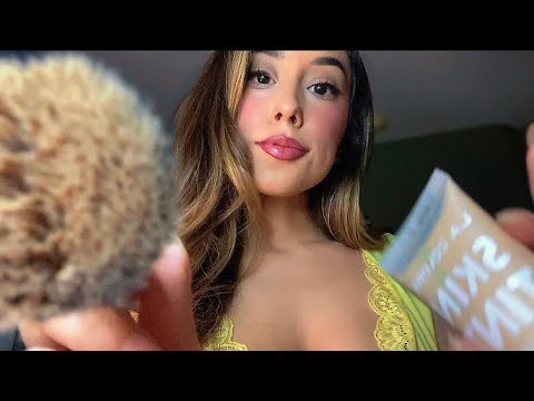 ASMR Doing Your Makeup ☀️ (Camera touching, Layered sounds, Makeup Roleplay)