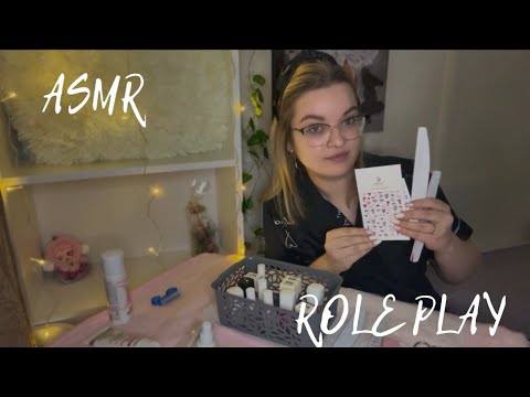 ASMR РОЛЕВАЯ ИГРА МАНИКЮРНЫЙ САЛОН сделаю тебе ногти к 14 февраля💅🏻💅🏻💅🏻// шепот, приятные звуки