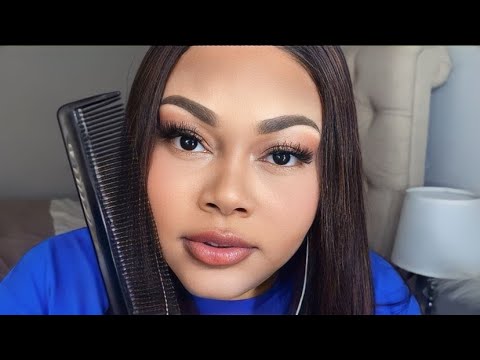 asmr combing your hair roleplay for extreme tingles (mic brushing + close whispers)