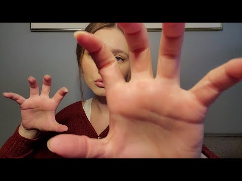 ASMR Up Close Hand Movements & Table Tapping