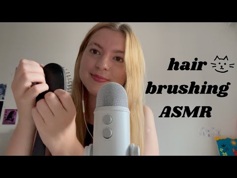 ASMR | HAIR BRUSHING | hair on the mic, rambling, plaiting