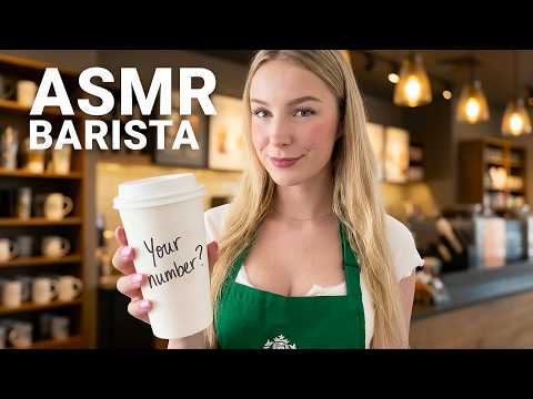 ASMR Flirty Barista: “Can I get your number?” 💕 | Roleplay