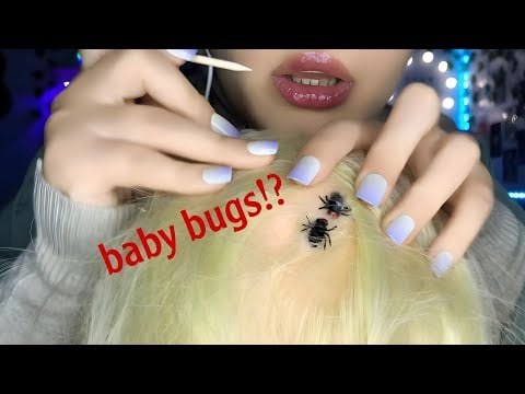 ASMR 🐜😱 Bug Searching And Plucking With Massage | Scalp Checking, Head Tingles & Mouth Sounds
