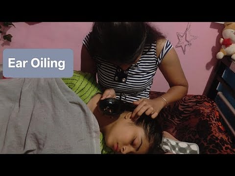 Asmr Relaxing Ear Oiling And Ear Massage For Sleep 😴💤|