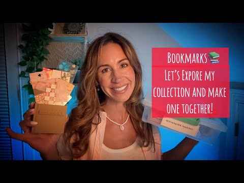 ASMR | ✨ Bookmark Collection & Crafting 📖 | Whispered Ramble + Relaxing Sounds ✨