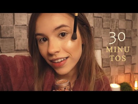 ASMR RELAXAMENTO PROFUNDO com MEIA HORA de MAQUIAGEM