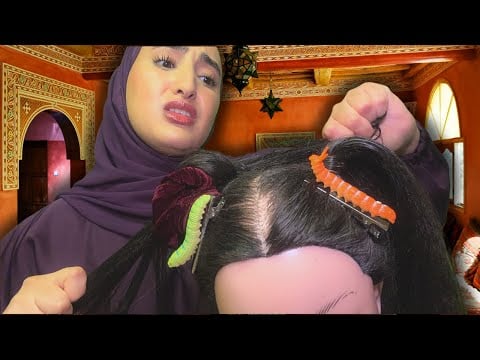 North African Mum Does Your Hair For School (Fast, Aggressive and Chaotic) 🤯