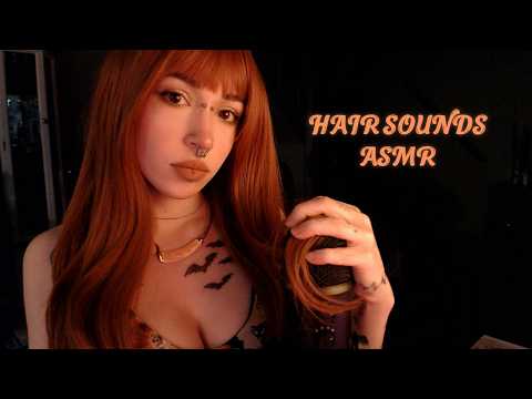 ASMR Hair Sounds | Mic Rubbing, Hair Brushing, Whispering