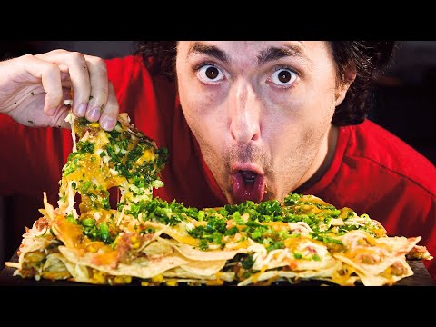 ASMR Eating CHEESY Nacho FEAST ! * mukbang no talking NOMNOM *